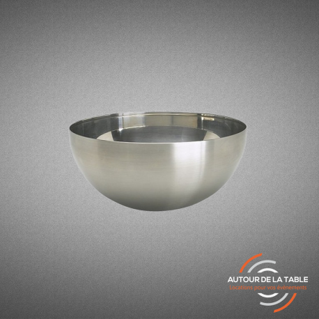 Saladier inox rond 12 cm - location saladiers et vaisselle nord Lille.