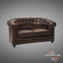 Fauteuil canapé 2 places Chesterfield