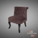 Fauteuil crapaud brun