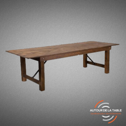 Table d'honneur Bois Massif 102x255cm