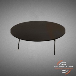 Top table de banquet ronde 1,80m noir